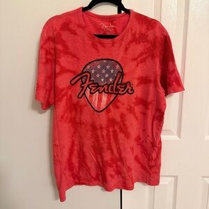 Lucky Brand Fender Guitar Pick Graphic T Shirt